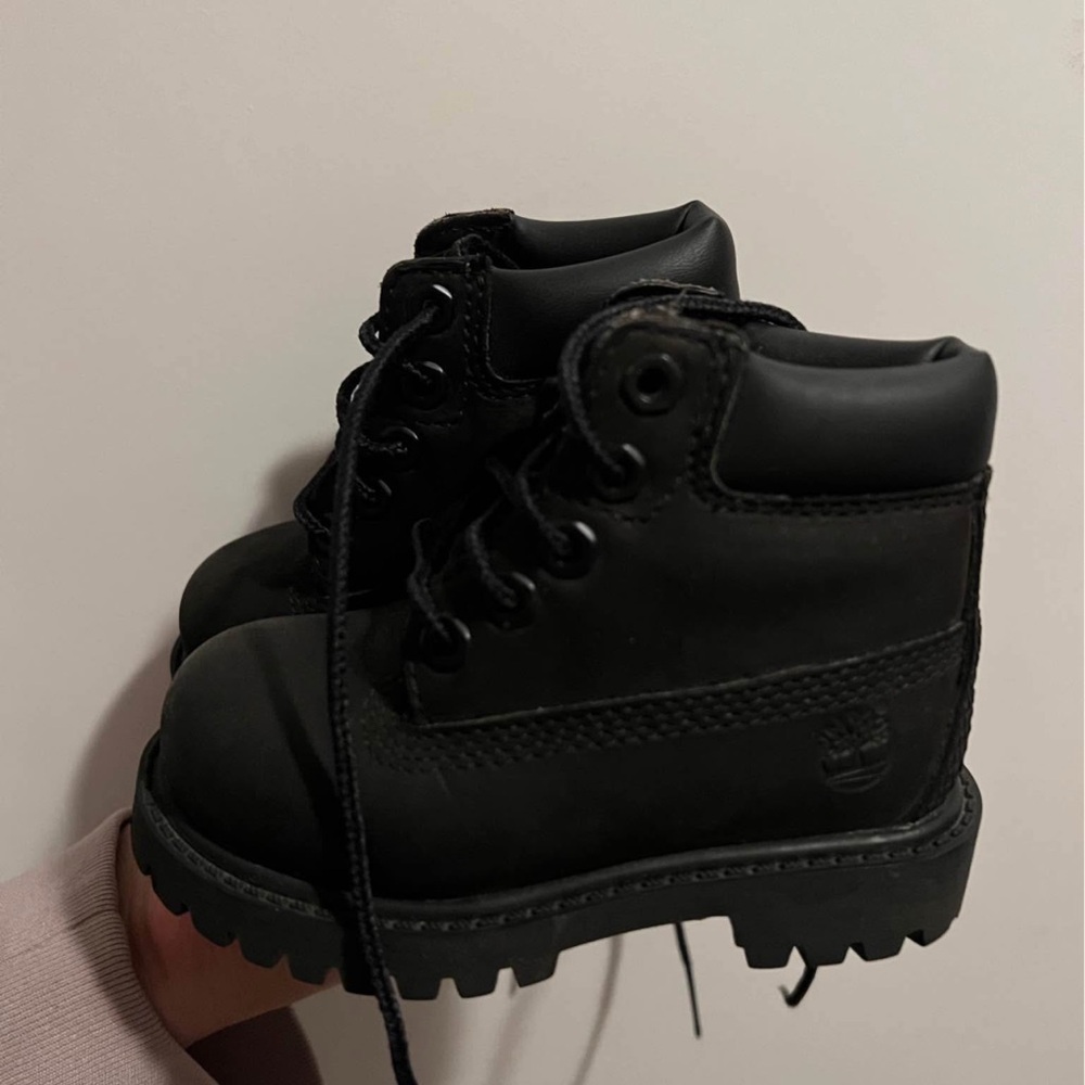 Toddler Timberland  Black Leather Boots